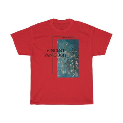 Van Gogh Shirt Ästhetische Kunst Unisex Kleidung Rot Schwarz