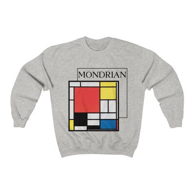 Sweat Mondrian Composition Cendré Noir