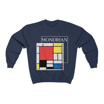 Sweat Mondrian Composition Marine Noir