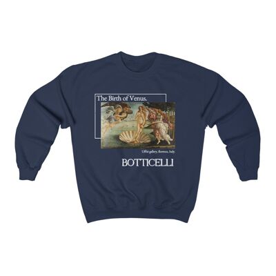 Botticelli Sweatshirt Die Geburt der Venus Unisex-Sweatshirt Navy Black