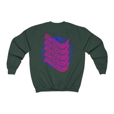 Dimensions Geometric Sweatshirt Forest Green Black