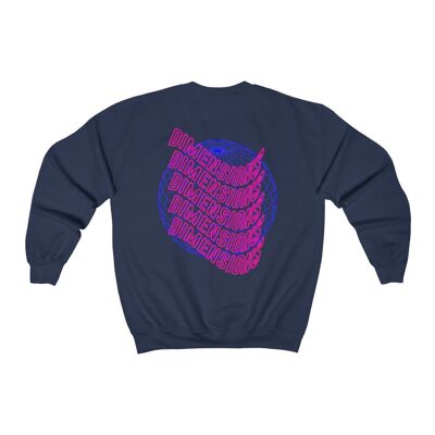 Dimensions Sweatshirt Géométrique Bleu Marine Noir