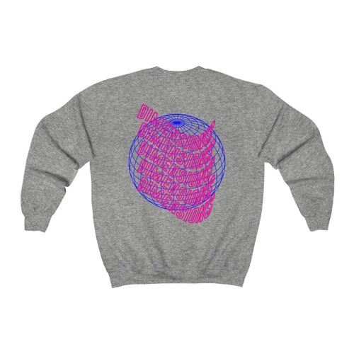 Dimensions Geometric Sweatshirt Sport Grey   Black