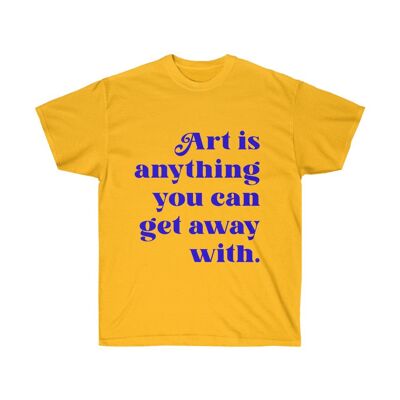 Art quotes Shirt Gold   Black