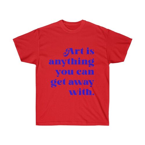 Art quotes Shirt Red   Black