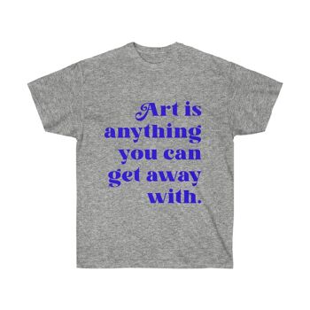 Art quotes Shirt Sport Gris Noir 1