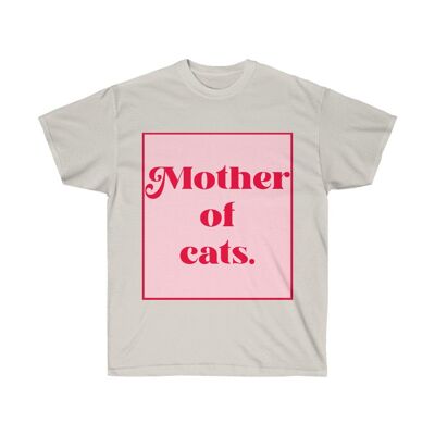 Mother of Cats Shirt Ice Gray Black
