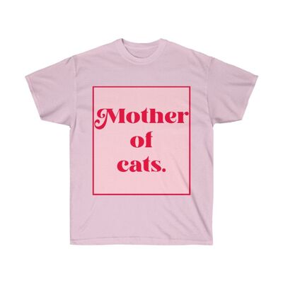 Camicia Madre dei Gatti Rosa Chiaro Nero