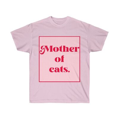 Mother of Cats Shirt Light Pink Black