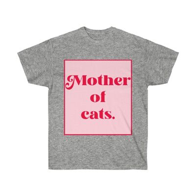 Mother of Cats Shirt Sport Grau Schwarz