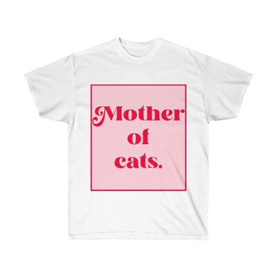 Mutter der Katzen Shirt Weiß Schwarz