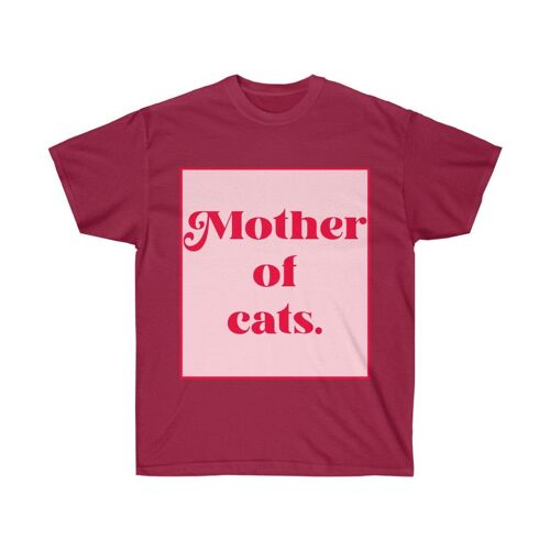 Mother of Cats Shirt Cardinal Red   Black