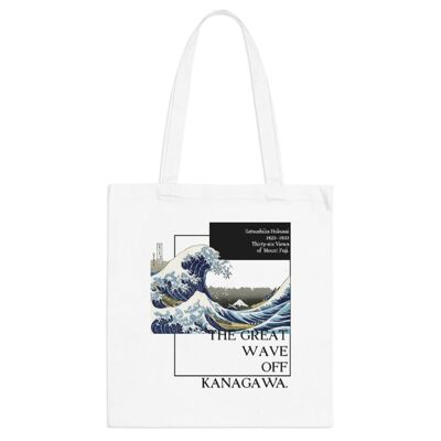 The Great Wave Off Kanagawa Einkaufstasche Snowwhite Black
