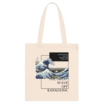 The Great Wave Off Kanagawa Tote Bag Noir Naturel