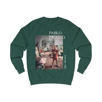 Pablo Picasso Sweatshirt Art Lover Unisex Hoodie Flaschengrün Schwarz