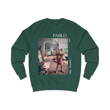 Pablo Picasso Sweatshirt Art Lover Unisex Hoodie Bouteille Vert Noir 1