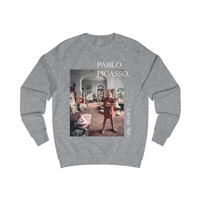Pablo Picasso Sweatshirt Art Lover Unisex Hoodie Heather Grey  Black