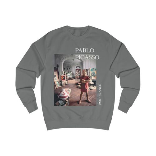 Pablo Picasso Sweatshirt Art Lover Unisex Hoodie Steel Grey  Black