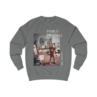 Pablo Picasso Sweatshirt Art Lover Unisex Hoodie Stahlgrau Schwarz