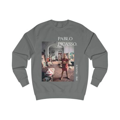 Pablo Picasso Sweatshirt Art Lover Unisex Hoodie Steel Grey  Black