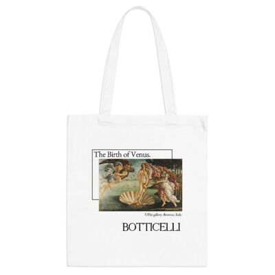 Sandro Botticelli Birth of Venus Tote bag Snowwhite  Black