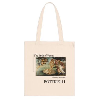 Sandro Botticelli Borsa tote Nascita di Venere Nero Naturale