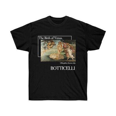 Botticelli Shirt Die Geburt der Venus Schwarz Schwarz