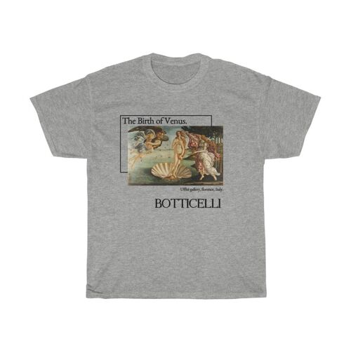 Botticelli Shirt The Birth of Venus Sport Grey  Black