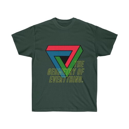 Geometry Shirt Abstract geometric clothing Forest Green  Black