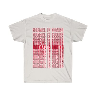 Normal is Boring Shirt Funny Vintage Clothing Ash Grey  Black