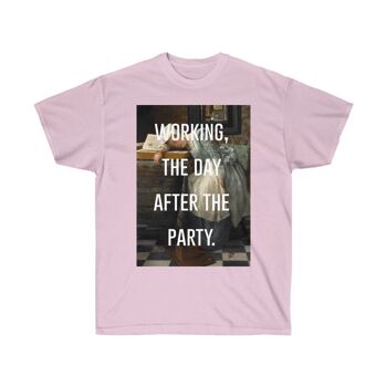 Chemise d'art vintage Unisex Unisex Funny Rave Art Shirt Light Pink Black 1