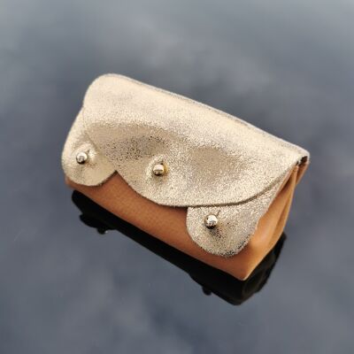 Light Gold and Camel Purse