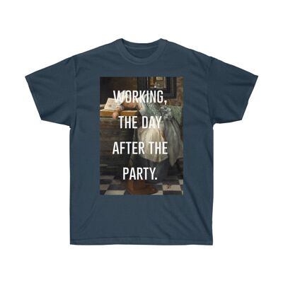 Vintage Art Shirt Unisex Unisex Divertente Rave Art Shirt Blu Dusk Nero