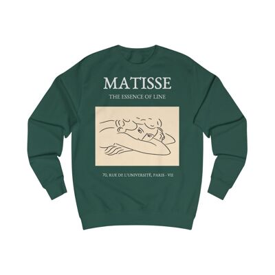 Henri Matisse Sweatshirt The essence of Line Bottle Green  Black