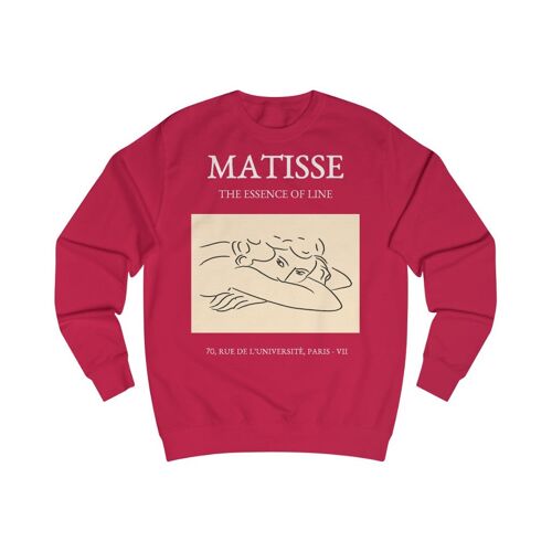 Henri Matisse Sweatshirt The essence of Line Fire Red  Black