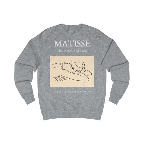 Henri Matisse Sweatshirt The essence of Line Heather Grey  Black