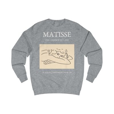 Henri Matisse Sweat L'essence de la Ligne Gris Chiné Noir