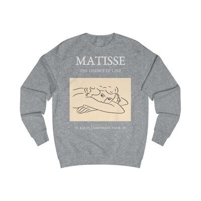 Henri Matisse Sweatshirt The essence of Line Heather Grey  Black