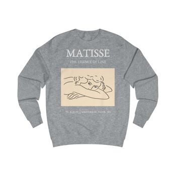 Henri Matisse Sweat L'essence de la Ligne Gris Chiné Noir 1