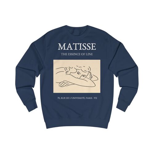 Henri Matisse Sweatshirt The essence of Line Oxford Navy  Black