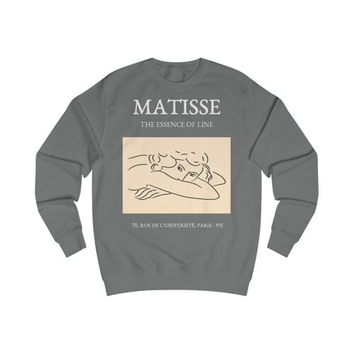 Henri Matisse Sweatshirt The essence of Line Steel Grey  Black
