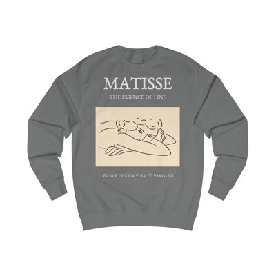 Henri Matisse Sweat L'essence de la Ligne Gris Acier Noir