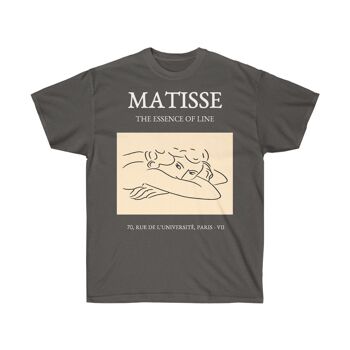 Chemise Henri Matisse Art esthétique unisexe Vêtements vintage Charcoal Black 1