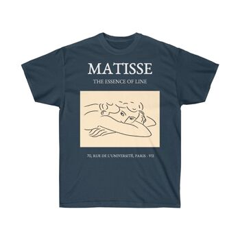 Chemise Henri Matisse Art Esthétique Unisexe Vêtements Vintage Bleu Crépuscule Noir 1