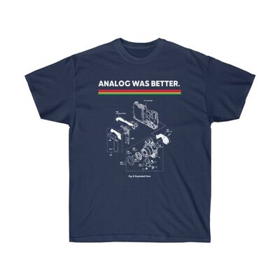 Analogue was better Shirt Navy   Black