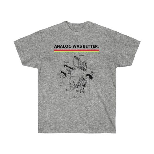 Analogue was better Shirt Sport Grey   Black