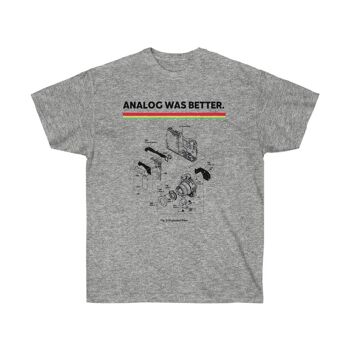 Analog was better Shirt Sport Gris Noir 1