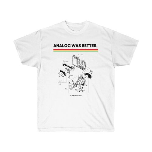 Analogue was better Shirt White   Black