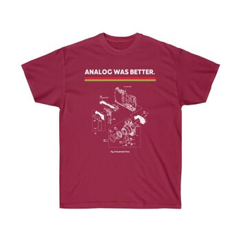 Analog was better Chemise Cardinal Rouge Noir 1