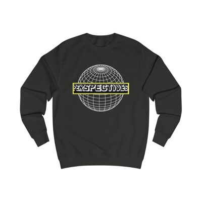 Perspektiven Sweatshirt Abstraktes geometrisches Jet Black Black